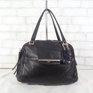 Coach 30081Madison Black Leather Satchel Handbag